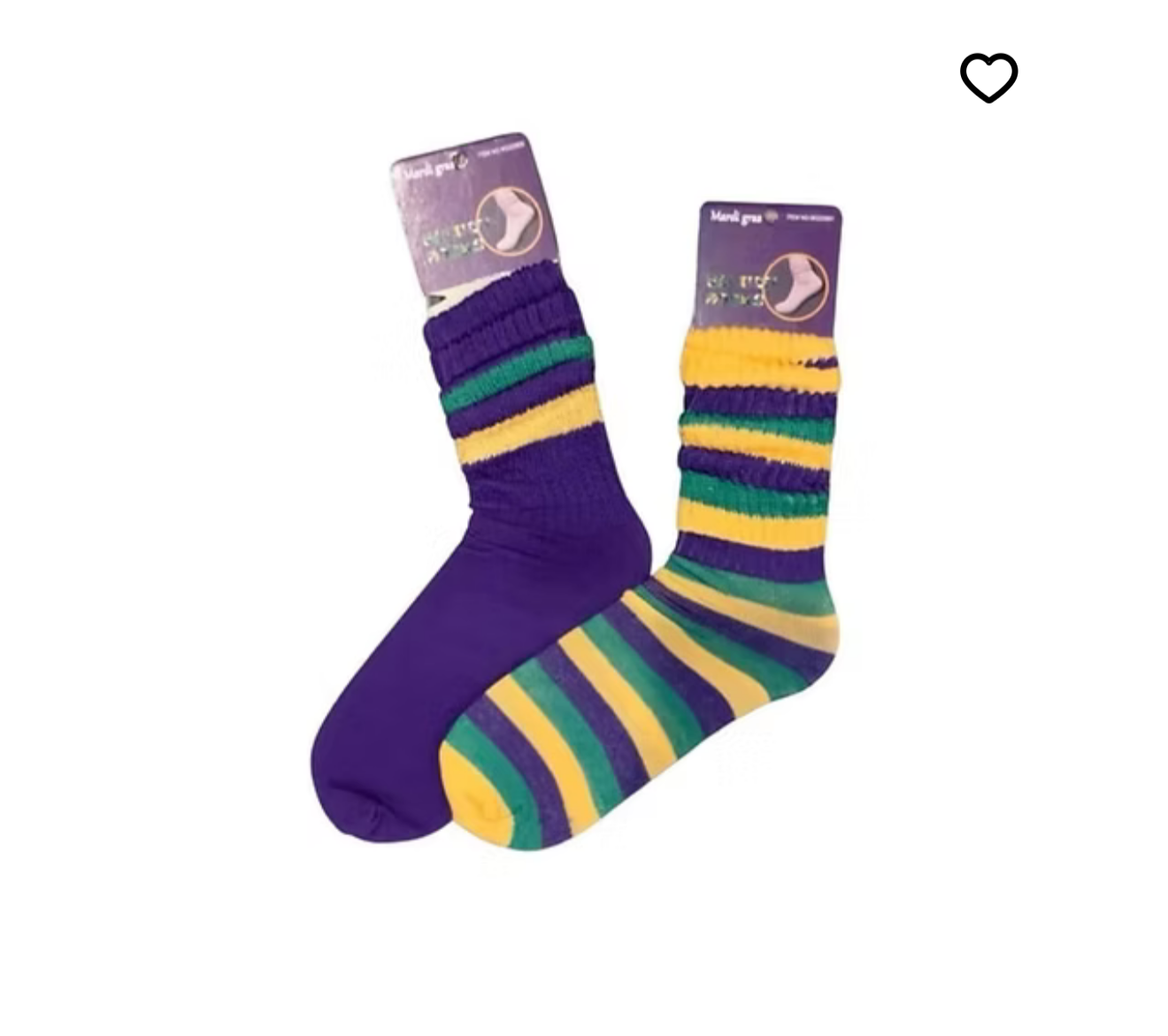 Mardi Gras slouch socks